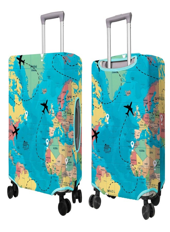 PtRug Travel Luggage Cover Suitcase Protector Fits 18-32 Inch Wheel Covers PatternedTravel Related Items Flower Luggage Protector Elastic XL - Image 2